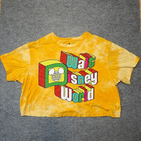 Disney Tops - Disney Unisex 1X T-Shirt Plus Size Graphic Tie-Dye Yellow